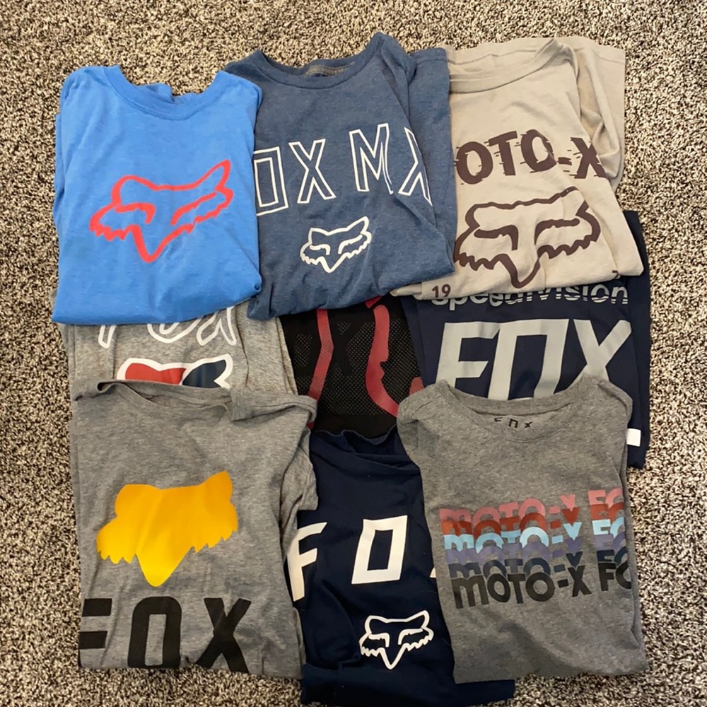 fox shirts. maybe worn once.